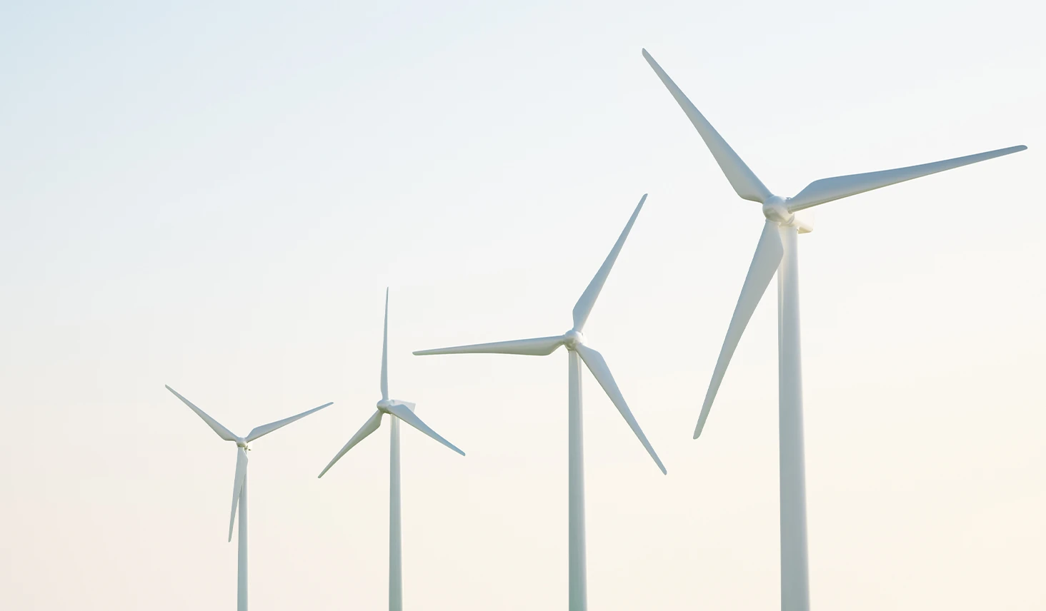 Turbine eoliche per la produzione di energia rinnovabile.